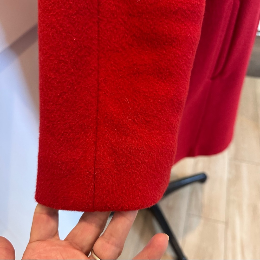 Anthropologie elevenses Brienne Red coat. Size  Large. - Picture 7 of 14